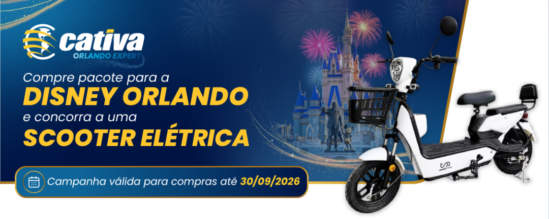 Compre seu Pacote Disney e Concorra a uma Scooter!